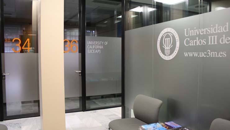 Outside of the UCEAP office at the University Carlos III of Madrid study center.