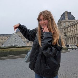 Genevieve Heal at the Louvre in Paris, France