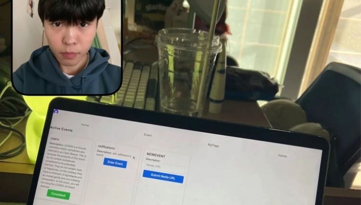 Harley Ao's computer screen on internship in South Korea