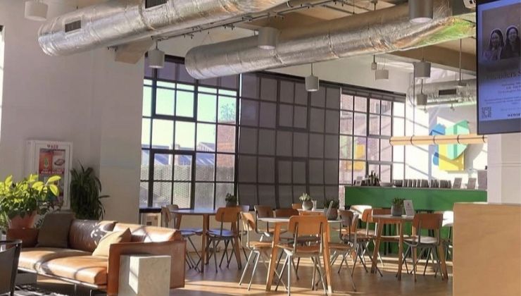 Interior of internship location in London, England