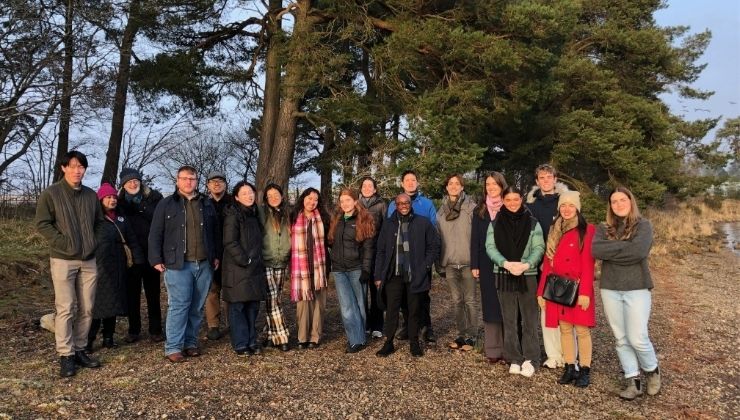 Group of students on internship in Edinburgh, UK-Scotland
