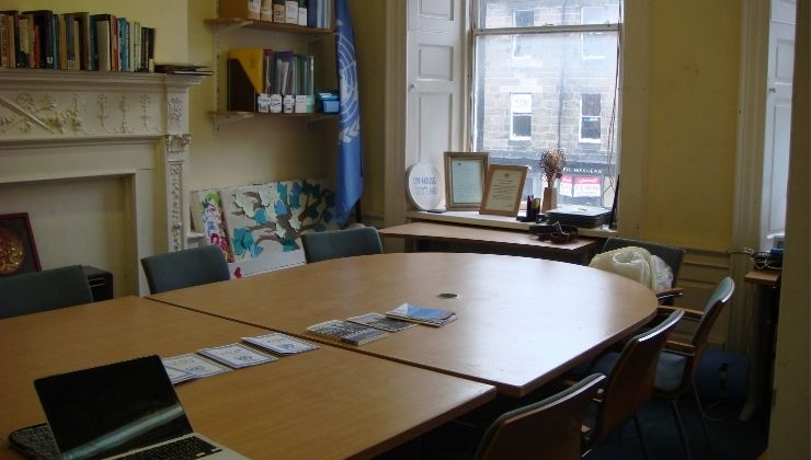 Work area on internship in Edinburgh, UK-Scotland