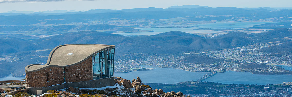 Mount Wellington in Hobart city, Tasmania island, Australia