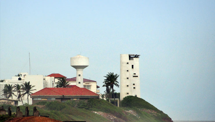 View of Osu Castle in Accra, Ghana