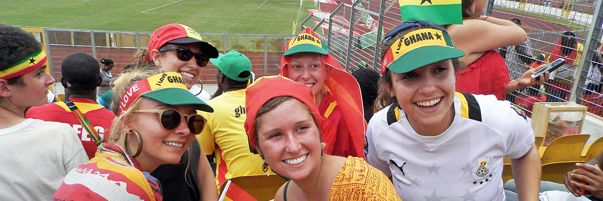 UCEAP students at a sports game in Accra, Ghana.