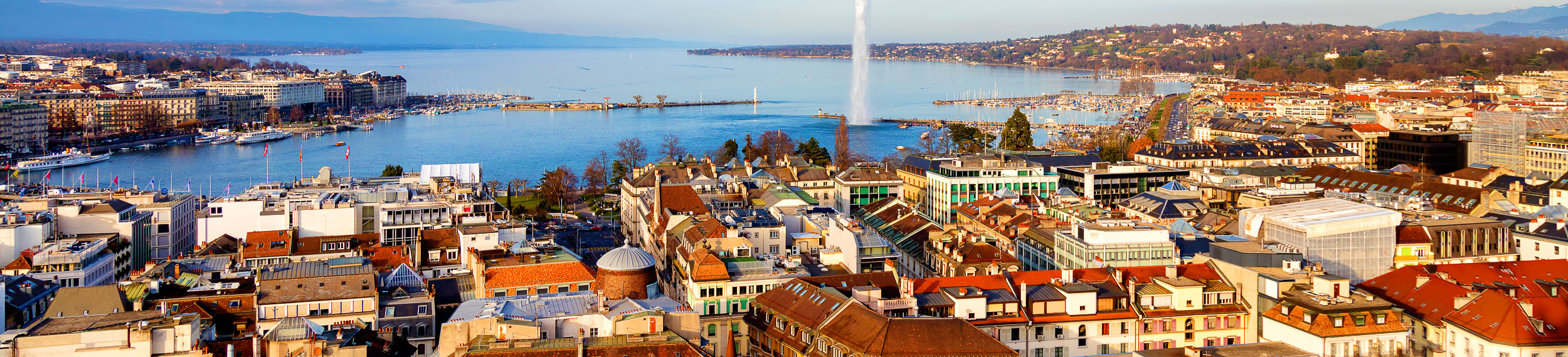 Lake Geneva from Above, Geneva, Switzerland