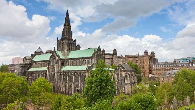 view of Glasgow Cathedral, Glasgow, Scotland