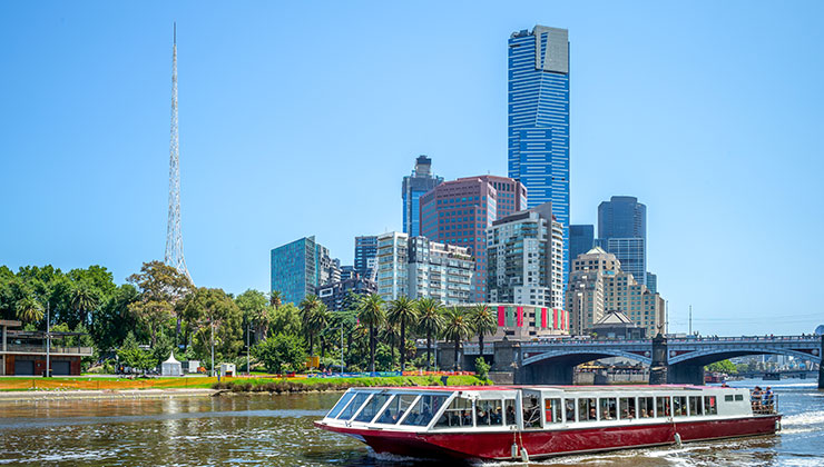 Cruise on Yarra River in Melbourne, Australia