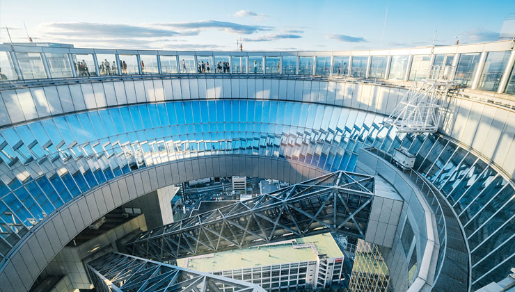 Umeda Sky Building rooftop in Osaka, Japan