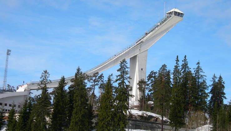 Holmenkollen ski tower in Oslo, Norway. 