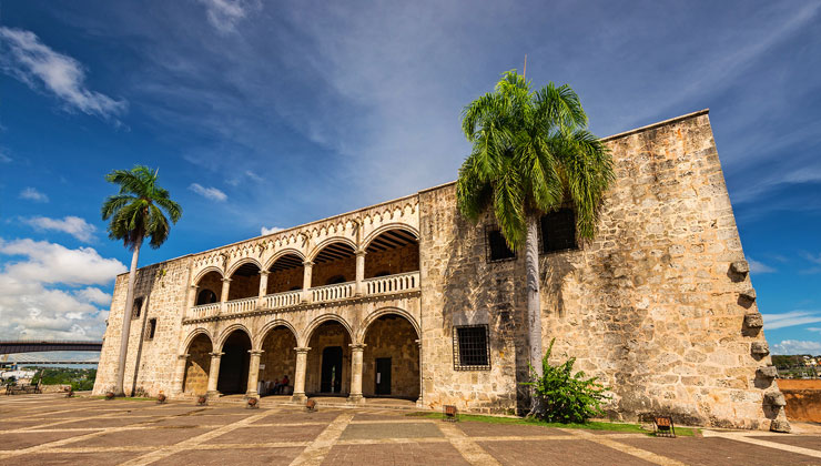 The Alcazar de Colon first administration building in the continent America located in Zona colonial of Santo Domingo.