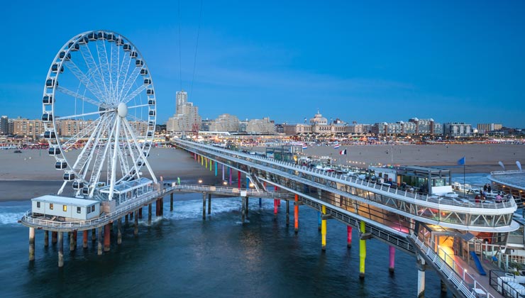 View of the Pier in The Hague, Netherlands. 