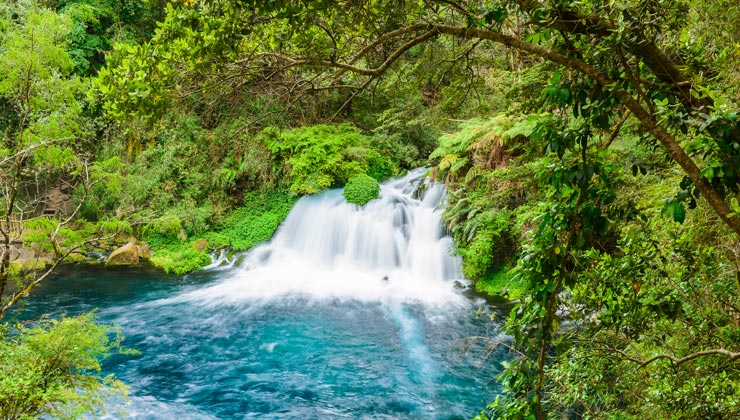 Waterfalls of Ojos del Caburgua, Chile