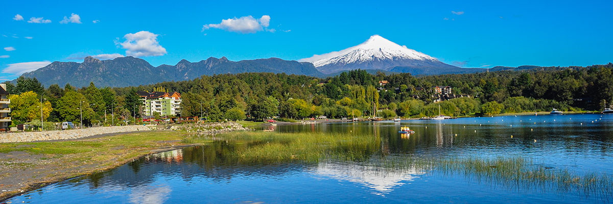 Villarrica Volcano, viewed from Pucon, Chile.