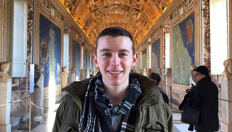 UC Berkeley student Mark Ansell in Rome, Italy.