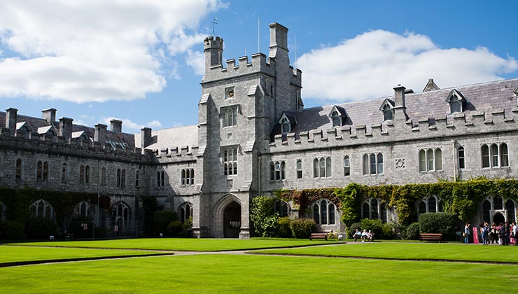 University College buildings on a sunny day, Cork, Ireland.