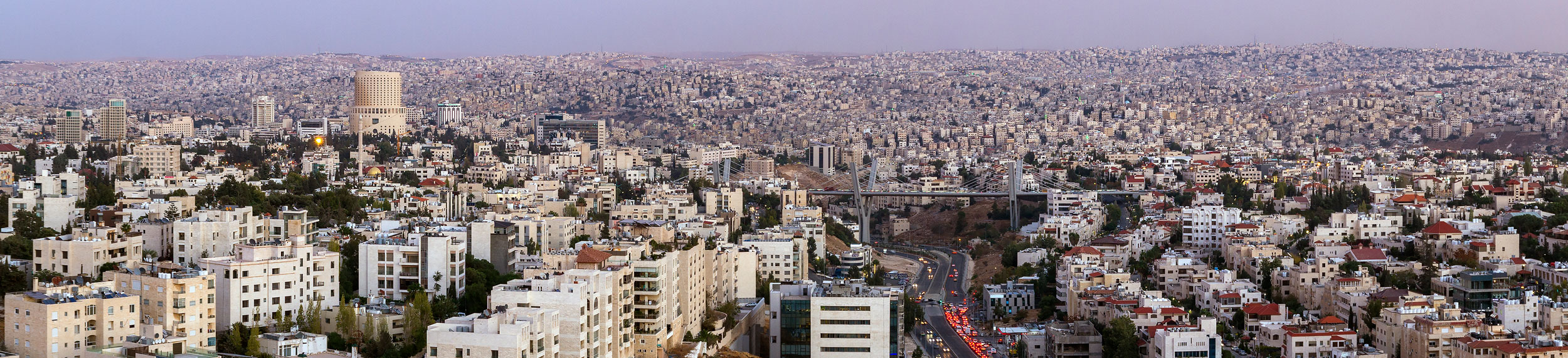 Panoramic view of Amman city the capital of Jordan