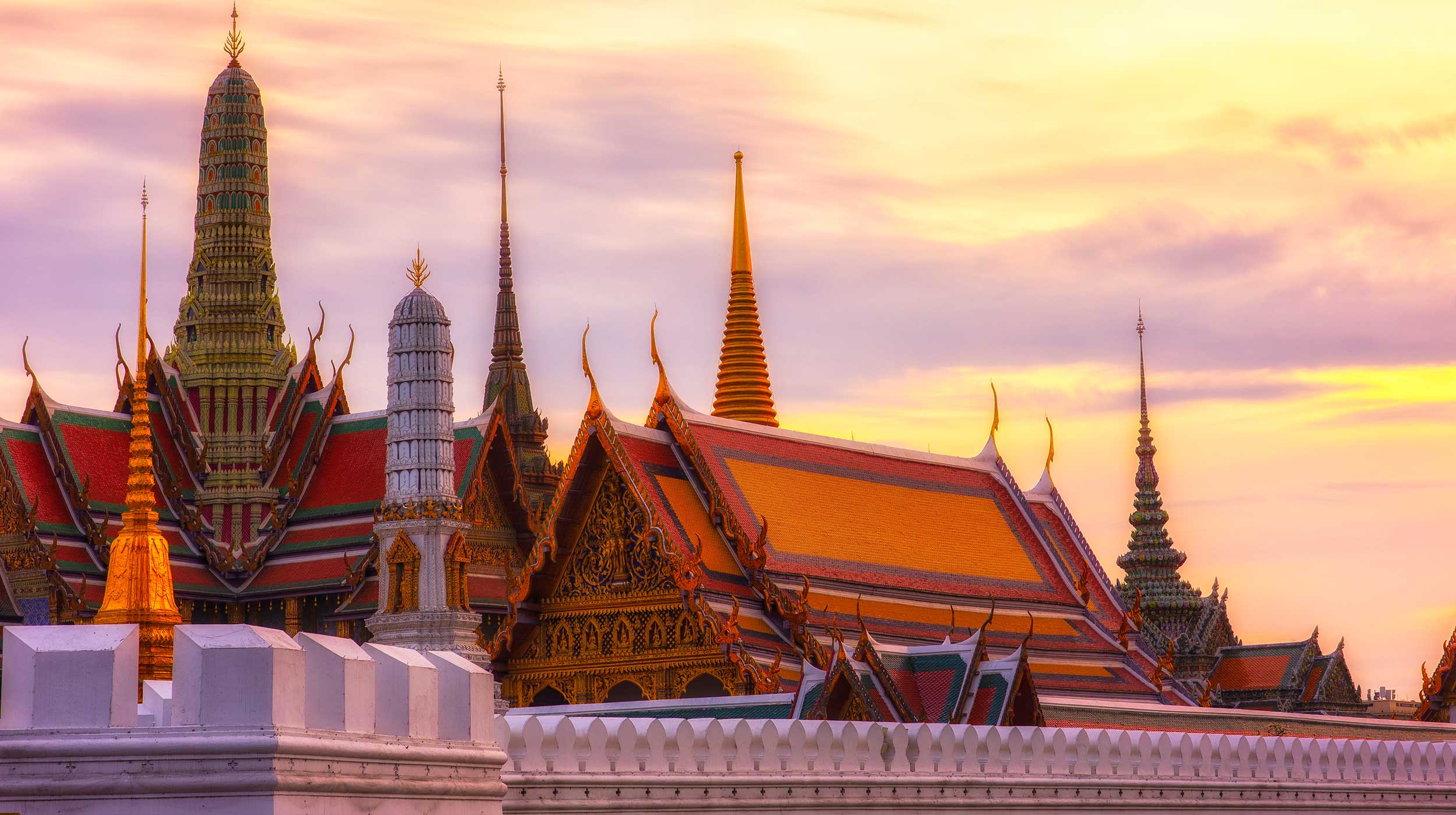 View of Wat Phra Kaew the famous place in Bangkok