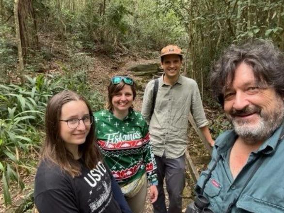 Chloe Montgomery (far left) on internship in British Columbia