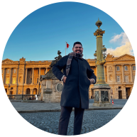 Daniel Alvarado poses for a picture in France. 