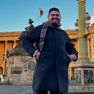 Daniel Alvarado poses for a picture in France. 