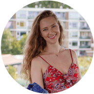 Student smiles for a photo in the Netherlands. 