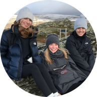 Portrait of Allie Bradfield-Davis with friends.