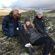 Portrait of Allie Bradfield-Davis with friends.