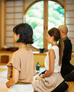 <p>Meditation at a Buddhist temple</p>