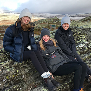 Portrait of Allie Bradfield-Davis with friends.